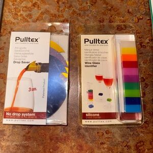 NWT 2 Sets of PULLTEX Wine Spouts Drop Savers & Glass Identifiers Accessories
